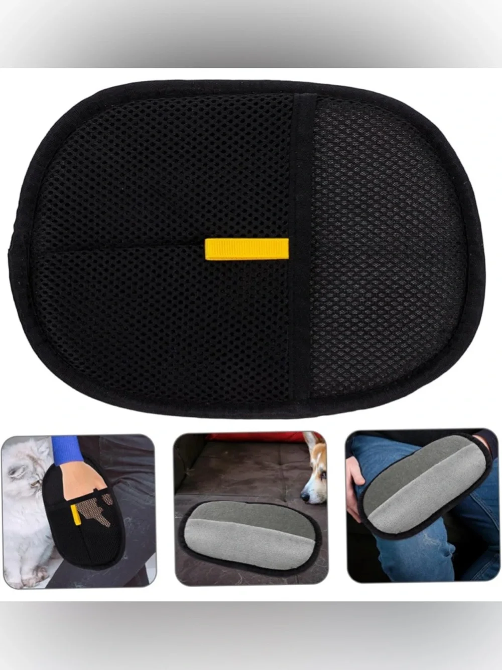 Double-Sided Cat & Dog Hair Removal Glove - Reusable Non-Slip Pet Grooming Mitt
